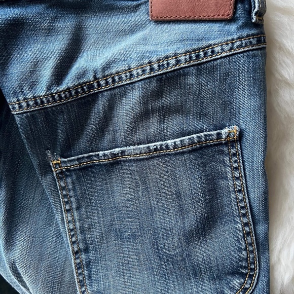 R13 CrossOver Asymmetric Denim Slouchy Stretch Jeans - Picture 13 of 16